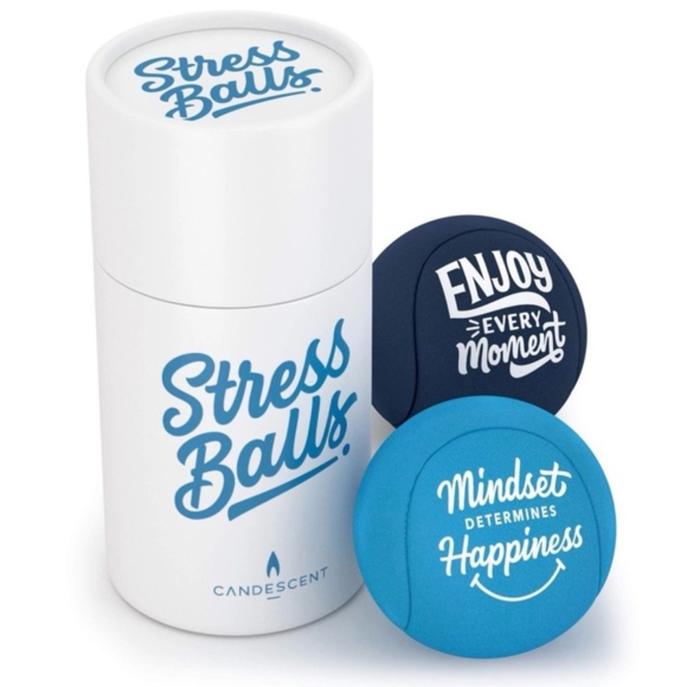 Blue Stress Relief Ball with Motivational Quote